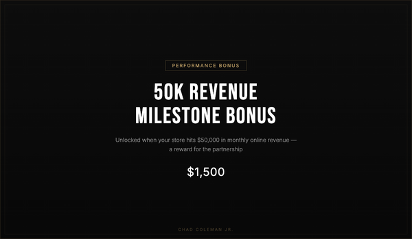 50K Revenue Milestone Bonus Package